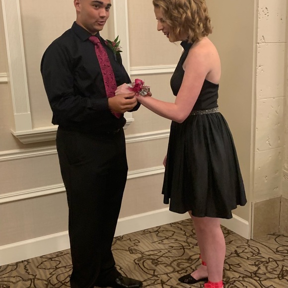 Black high neck Sherri Hill - Picture 4 of 4